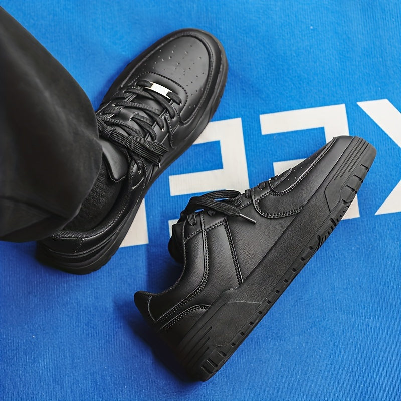 Men's Skate Shoes With Good Grip, Breathable Lace-up Sneakers, Men's Footwear
