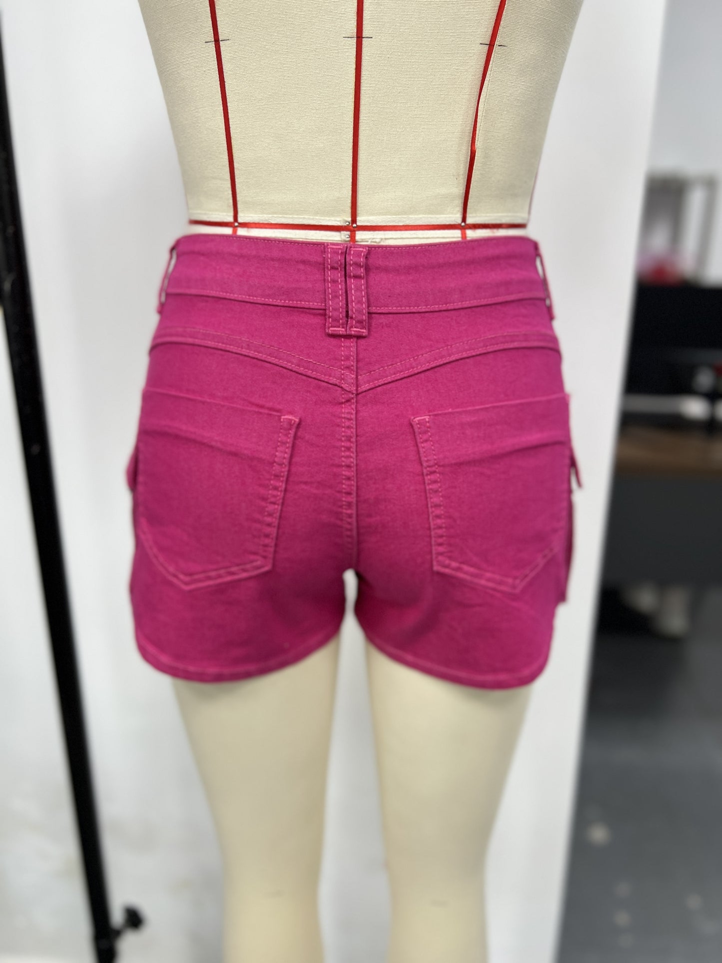 Stretchy Comfort Fit Grey Denim Shorts - High-Waisted, Side Flap Pocket, Casual, Soft, Breathable, and Relaxed Fit - Women's Fashionable Denim Jeans & Clothing for Everyday Wear