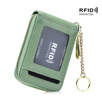 [RFID Credit Card Holder] Casual RFID Credit Card Holder, Multi-compartment Wallet - Simple Zip Around Card Case
