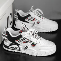 Mainalun Men'S Non-Slip Platform Sneakers - Stylish Low-Top Skate Shoes For Outdoor Adventures & Casual Wear, Breathable Fabric Lining, Durable Pvc Sole Mens Shoes Shoes For Men