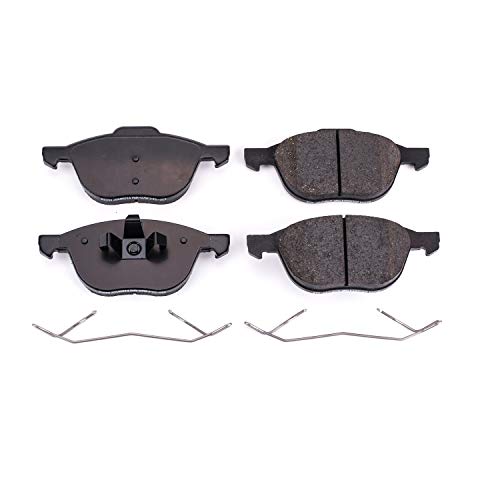 Power Stop 17-1044 Front Z17 Ceramic Brake Pads with Hardware For Ford C-Max | Ford Ecosport | Ford Escape | Ford Focus | Mazda 3 | Volvo C30 | Volvo C70 | Volvo S40 | Volvo V50 [Application Specific]