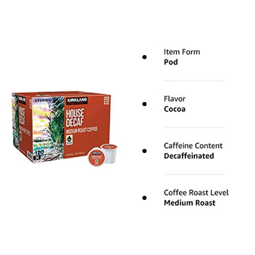 Kirkland Signature House Decaf Coffee 120 K-Cup Pods