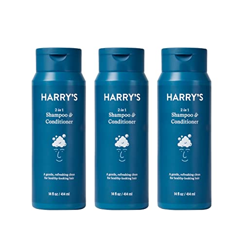 Harry's Men's 2 in 1 Shampoo and Conditioner for All Hair Types | Gentle & Refreshing | 14 Fl Oz, 3 Count