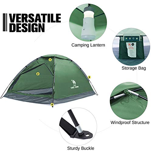 CAMEL CROWN Tents for Camping 2/3/4/5 Person Camping Dome Tent, Waterproof,Spacious, Lightweight Portable Backpacking Tent for Outdoor Camping/Hiking