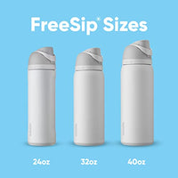 Owala FreeSip Insulated Stainless Steel Water Bottle with Straw for Sports and Travel, BPA-Free, 24-oz, Shy Marshmallow