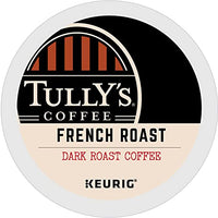 Tully's Coffee French Roast Keurig Single-Serve K-Cup Pods, Dark Roast Coffee, 72 Count (6 Packs of 12)