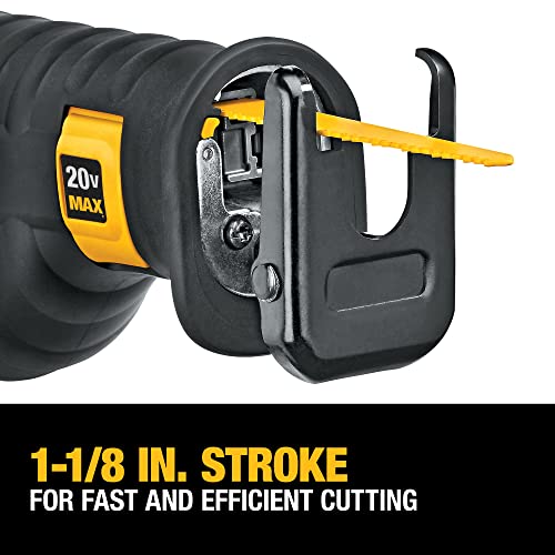 DEWALT 20V MAX Reciprocating Saw, 3,000 Strokes Per Minute, Variable Speed Trigger, Bare Tool Only (DCS380B)