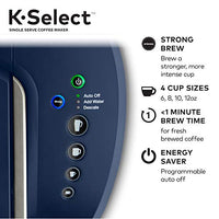 Keurig K-Select Single-Serve K-Cup Pod Coffee Maker, Matte Navy