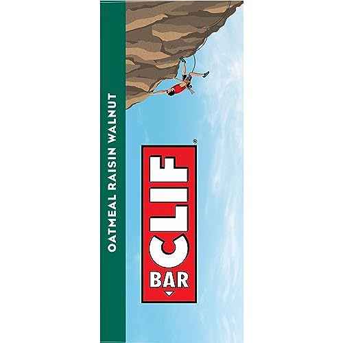 CLIF BAR - Oatmeal Raisin Walnut - Made with Organic Oats - 10g Protein - Non-GMO - Plant Based - Energy Bars - 2.4 oz. (12 Pack)