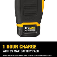 DEWALT 8V MAX Cordless Screwdriver, Gyroscopic, Rechargeable, Battery Included (DCF682N1)