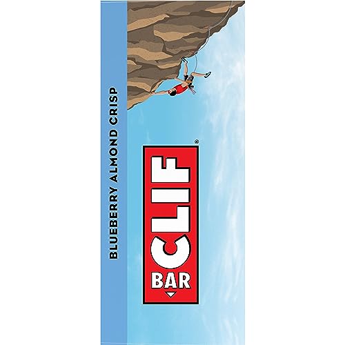 Clif Bar - Blueberry Almond Crisp - Made with Organic Oats - 11g Protein - Non-GMO - Plant Based - Energy Bars - 2.4 oz. (12 Pack)