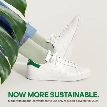 adidas Originals Men's Stan Smith (End Plastic Waste) Sneaker, White/White/Green, 10.5