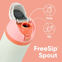 Owala FreeSip Insulated Stainless Steel Water Bottle with Straw for Sports and Travel, BPA-Free, 24-oz, Shy Marshmallow