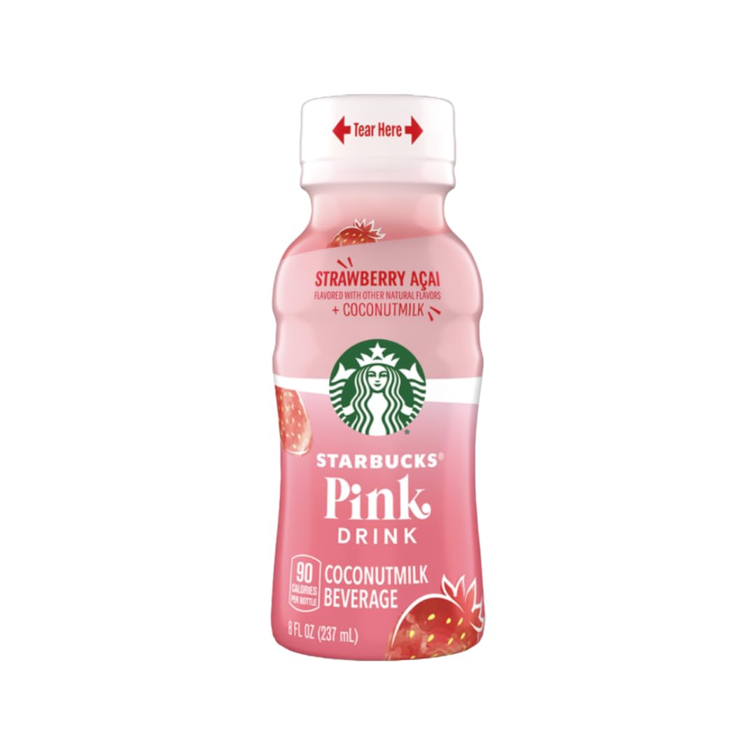 Starbuck's Pink Drink, Strawberry Acai Coconutmilk Beverage, 8 fl oz, 12 ct