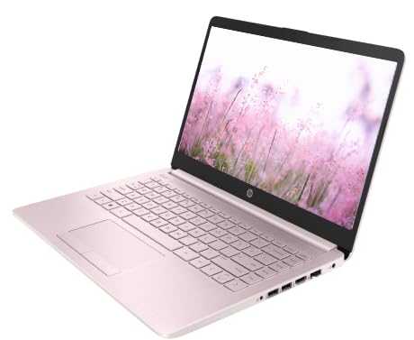 HP Portable 13.8" HD IPS Laptop, Intel Celeron N Processor Up to 2.78GHz, 4GB DDR4, 64GB SSD, HDMI, RJ45, Webcam, Bluetooth, Windows 11, Pastel Pink(Renewed)