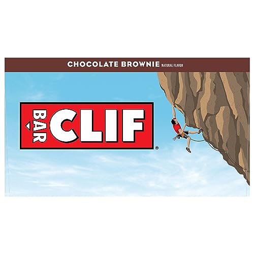 CLIF BAR - Chocolate Brownie Flavor - Made with Organic Oats - 10g Protein - Non-GMO - Plant Based - Energy Bars - 2.4 oz. (12 Pack)