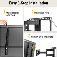 Mounting Dream TV Wall Mount for 32-65 Inch TV, TV Mount with Swivel and Tilt, Full Motion TV Bracket with Articulating Dual Arms, Fits 16inch Studs, Max VESA 400X400 mm, 99lbs, MD2380