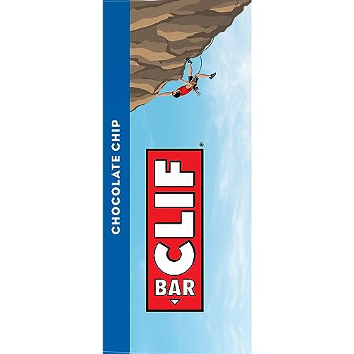 Clif Bar - Chocolate Chip - Made with Organic Oats - 10g Protein - Non-GMO - Plant Based - Energy Bars - 2.4 oz. (12 Pack)