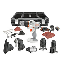 BLACK+DECKER 20V MAX MATRIX Cordless Combo Kit, 6-Tool, White and Orange (BDCDMT1206KITWC)