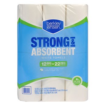 Berkley Jensen Ultra White Paper Towels, 12 pk.