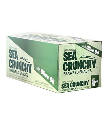 Sea Crunchy Roasted Seaweed Snack with Olive Oil (Pack of 24)