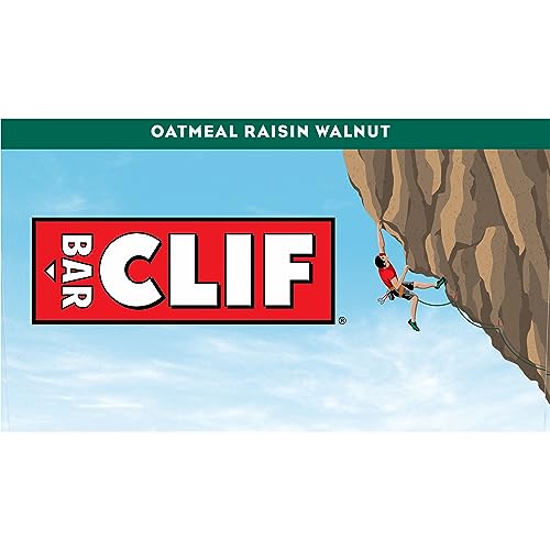 CLIF BAR - Oatmeal Raisin Walnut - Made with Organic Oats - 10g Protein - Non-GMO - Plant Based - Energy Bars - 2.4 oz. (12 Pack)