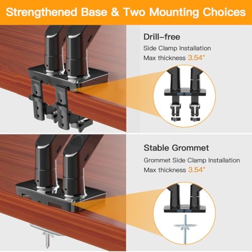 Ergear Dual Monitor Stand Mount, Ultrawide 13-35 Inch, sale Height Adjustable Arms