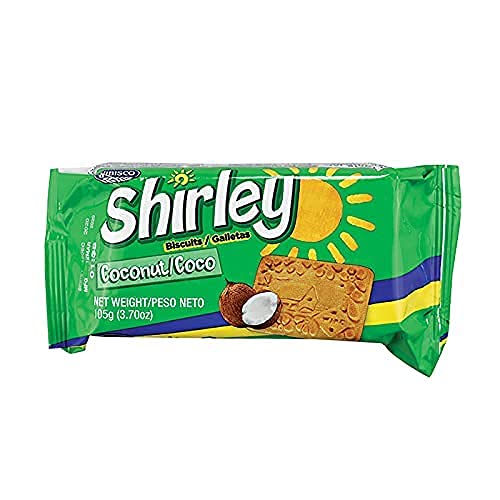 Wibisco Shirley Biscuits Mixed Flavor (4 Packs of 3.7oz Each, 2 Original 2 Coconut)