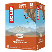 Clif Bar - Crunchy Peanut Butter - Made with Organic Oats - 11g Protein - Non-GMO - Plant Based - Energy Bars - 2.4 oz. (18 Pack)