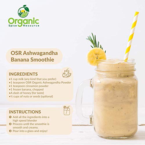 Organic Ashwagandha Root Powder - 1.10 lbs (17.64 oz) | Resealable Kraft Bag,Non-GMO, Indian Ginseng, Withania Somnifera -100% Raw from India, by SHOPOSR