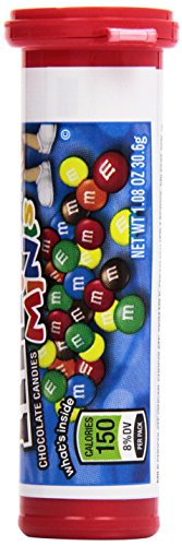 M&M's Milk Chocolate Minis Candy, 1.08-Ounce Tubes (Pack of 24)