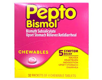 Pepto Bismol Chewables Dispenser - 32 Packs of 4