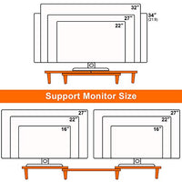 Pezin & Hulin Computer Monitor Stands for Desk, Dual Monitor Stand Riser, Desktop Oraganizer 3 Shelf with Storage, Adjustable Length and Angle, for Laptop, Screen, Printer, Bamboo