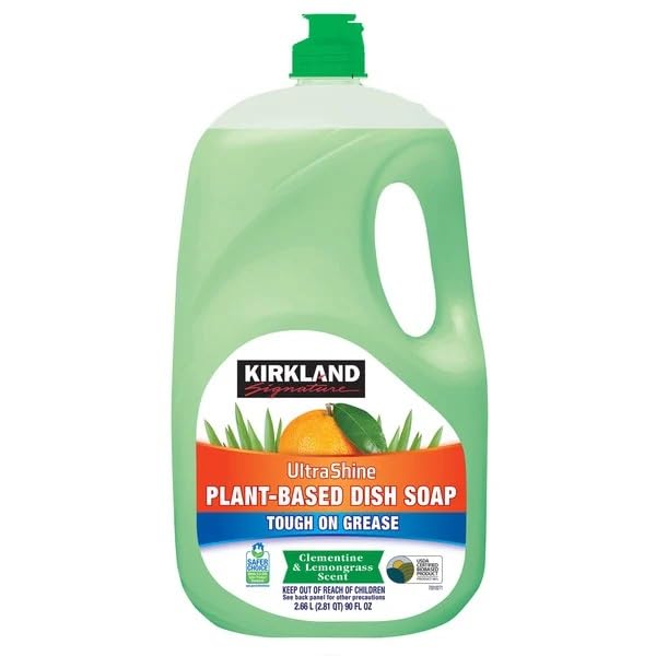 Kirkland Signature Ultra Shine Plant Based Dish Soap, 90 Fluid Ounce