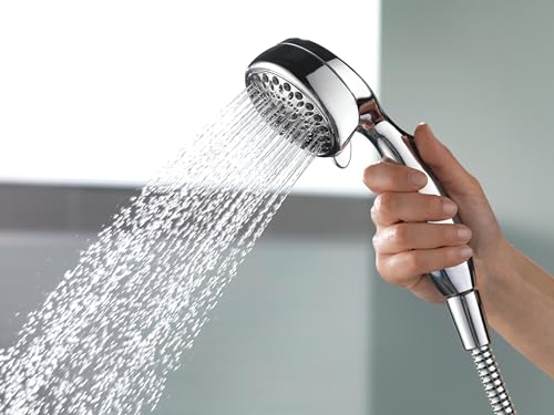 Delta Faucet 7-Spray Touch-Clean Hand Held Shower Head with Hose, Chrome, 75700