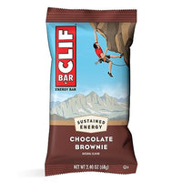 CLIF BAR - Chocolate Brownie Flavor - Made with Organic Oats - 10g Protein - Non-GMO - Plant Based - Energy Bars - 2.4 oz. (12 Pack)