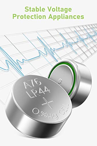 POWEROWL LR44 Batteries 24 Count, High Capacity AG13 357 303 SR44 L1154F A76 Premium Alkaline Battery 1.5V Button Coin Cell Batteries