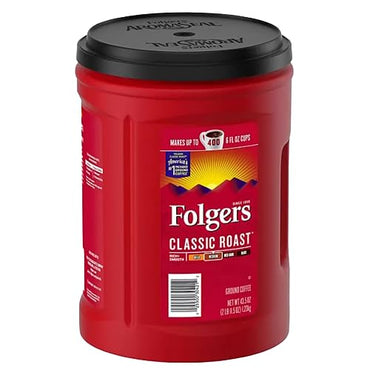 Folger Classic Roast Ground Coffee (43.5 oz.) - Pack of 1