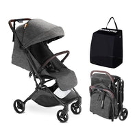 MAMAZING Lightweight Baby Stroller, Ultra Compact & Airplane-Friendly Travel Stroller, One-Handed Folding Stroller for Toddler, Only 11.5 lbs, Black