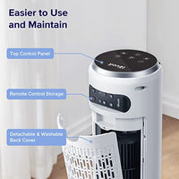 LEVOIT Tower Fan for Bedroom, 25ft/s Standing Fans that Blow Cold Air for Home, Floor Fan 90° Oscillating for Indoors, 28dB Quiet with Sensor, 12H Timer, Remoter, 5 Speeds, 4 Modes, 36 Inch, White