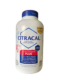 Citracal Calcium Citrate Caplets (Maximum Plus) + D3 1Pack (280 ct.) (Packaging may vary)