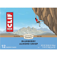 Clif Bar - Blueberry Almond Crisp - Made with Organic Oats - 11g Protein - Non-GMO - Plant Based - Energy Bars - 2.4 oz. (12 Pack)