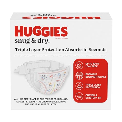 Huggies Size 7 Diapers, Snug & Dry Baby Diapers, Size 7 (41+ lbs), 92 Ct (2 Packs of 46), Packaging May Vary