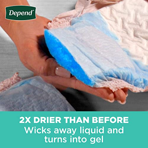 Depend Fresh Protection Adult Incontinence & Postpartum Bladder Leak Underwear for Women, Disposable, Maximum, Extra-Extra-Large, Blush, 44 Count (2 Packs of 22), Packaging May Vary