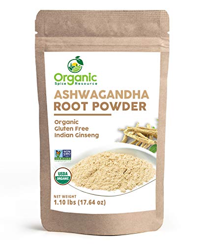 Organic Ashwagandha Root Powder - 1.10 lbs (17.64 oz) | Resealable Kraft Bag,Non-GMO, Indian Ginseng, Withania Somnifera -100% Raw from India, by SHOPOSR