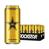 Rockstar Energy Drink, Throwback Edition: O.G., 16 Fl Oz (Pack of 12) - Packaging May Vary