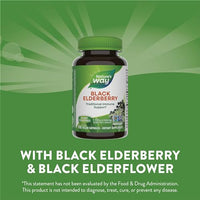 Nature's Way Black Elderberry Supplement, Traditional Immune Support*, With Elderberry and Elderflower, Plant Powered, 100 Capsules (Packaging May Vary)