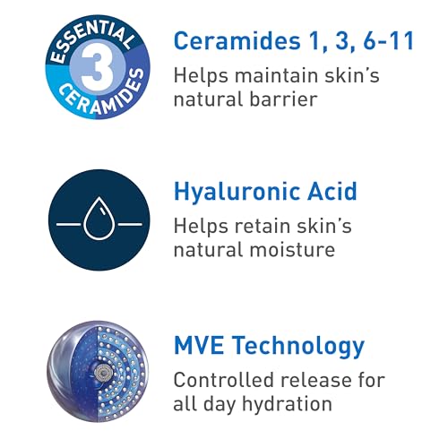 CeraVe AM Facial Moisturizing Lotion with SPF 30 | Oil-Free Face Moisturizer with SPF | Formulated with Hyaluronic Acid, Niacinamide & Ceramides | Non-Comedogenic | Broad Spectrum Sunscreen | 3 Ounce