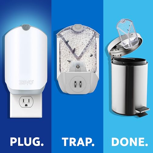 Zevo Flying Insect Trap, Fly Trap, Fruit Fly Trap (2 Plug-in