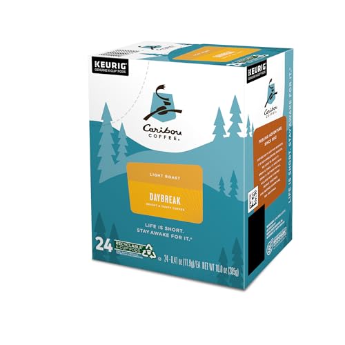 Caribou Coffee Daybreak Morning Blend, Keurig Single-Serve K-Cup Pods, Light Roast, 96 Count (4 Packs of 24)